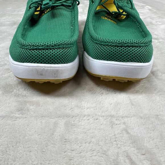 Skoni Men’s Golf Shoes Slip On Green Yellow Size 9 EU 43 EUC - Picture 4 of 12